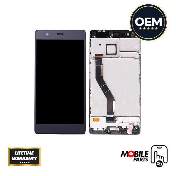 Huawei P9 Plus LCD Assembly - Original with Frame (Grey)