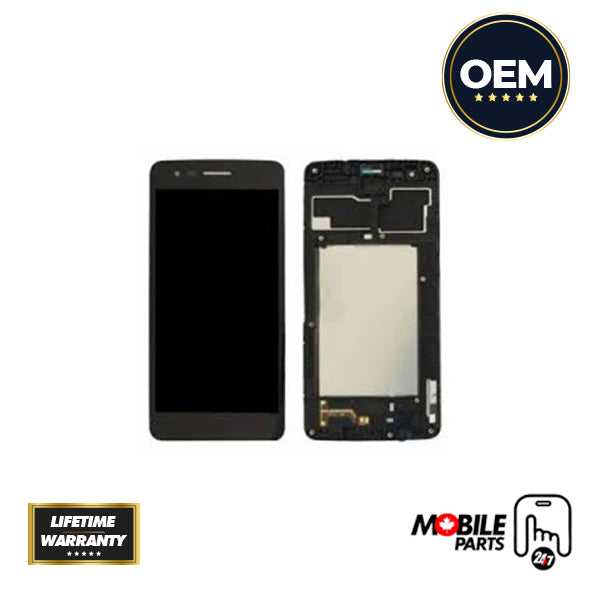 LG K61 (2020) LCD Assembly - Original with Frame (Black)