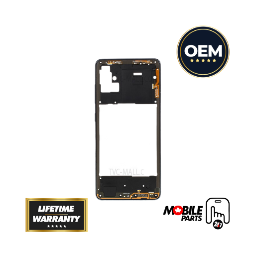 Samsung Galaxy A51 Mid-Frame Housing (Crush Black) - Original