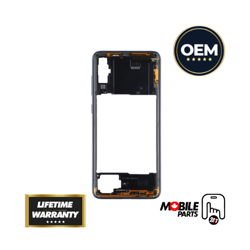 Samsung Galaxy A70 Mid-Frame Housing (Black) - Original