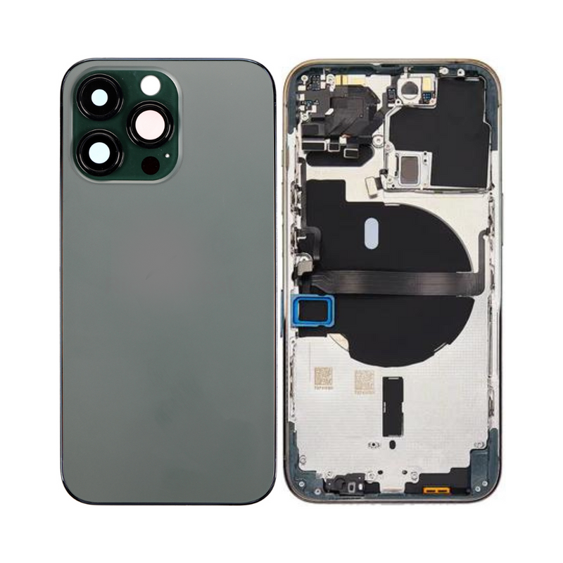 OEM Pulled iPhone 13 Pro Max Housing (B Grade) with Small Parts Installed - Alpine Green. (with logo)