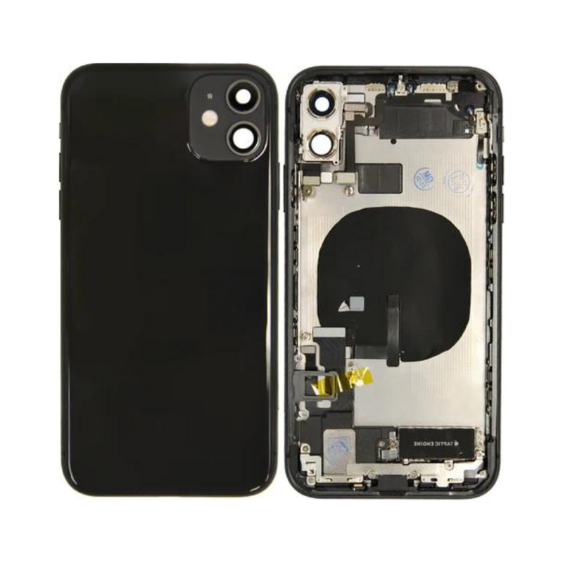 OEM Pulled iPhone 12  Housing (A Grade) with Small Parts Installed - Black (with logo)