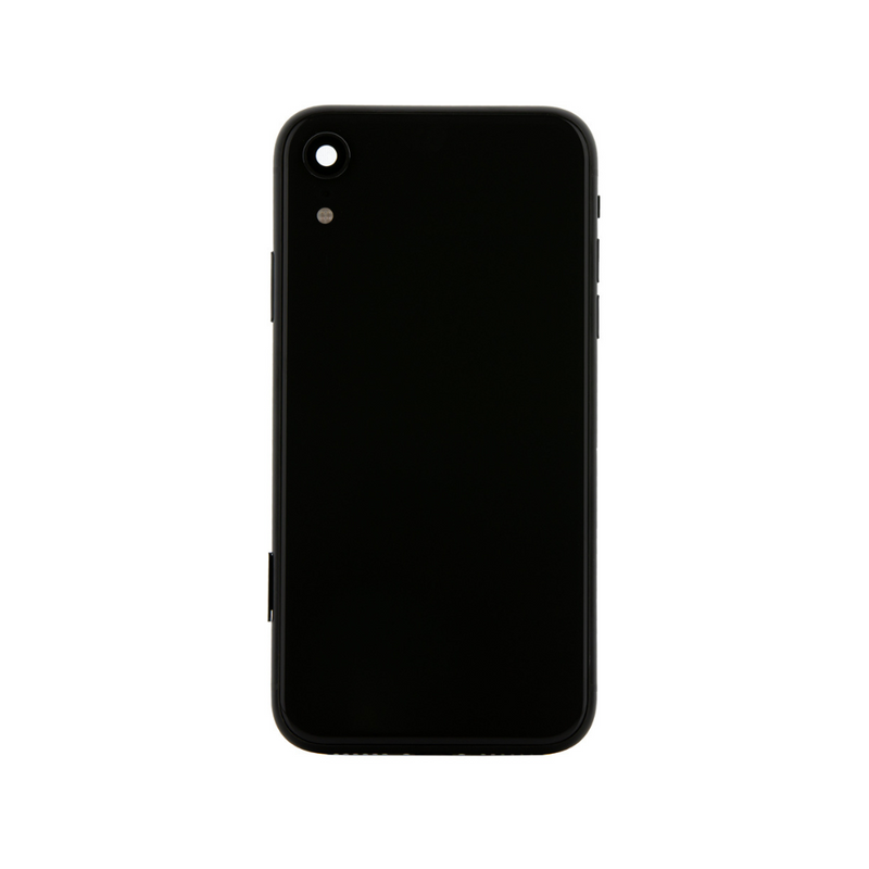 OEM Pulled iPhone XR Housing (B Grade) with Small Parts Installed - Black (with logo)