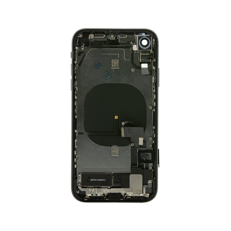 OEM Pulled iPhone XR Housing (A Grade) with Small Parts Installed - Black (with logo)