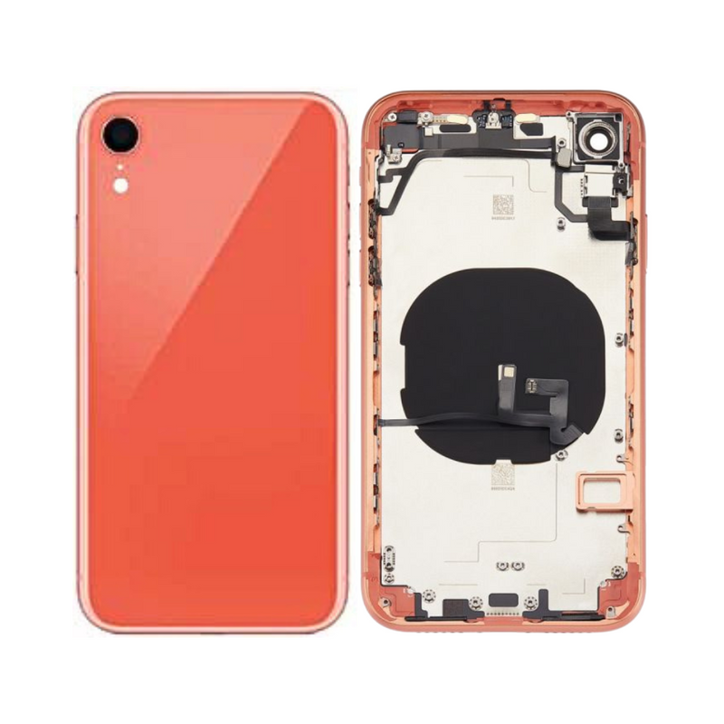 OEM Pulled iPhone XR Housing (B Grade) with Small Parts Installed - Coral (with logo)