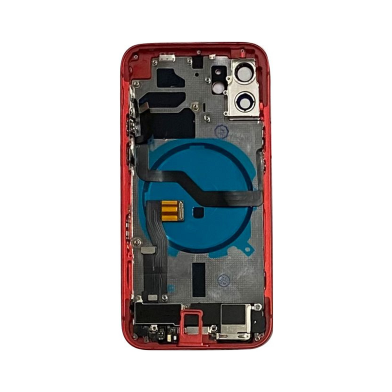 OEM Pulled iPhone 12  Housing (B Grade) with Small Parts Installed - Red (with logo)