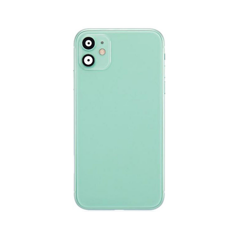 OEM Pulled iPhone 11 Housing (B Grade) with Small Parts Installed - Green (with logo)