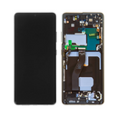 Samsung Galaxy S21 Ultra - Original Pulled OLED Assembly with frame (A- Grade) - Phantom Black