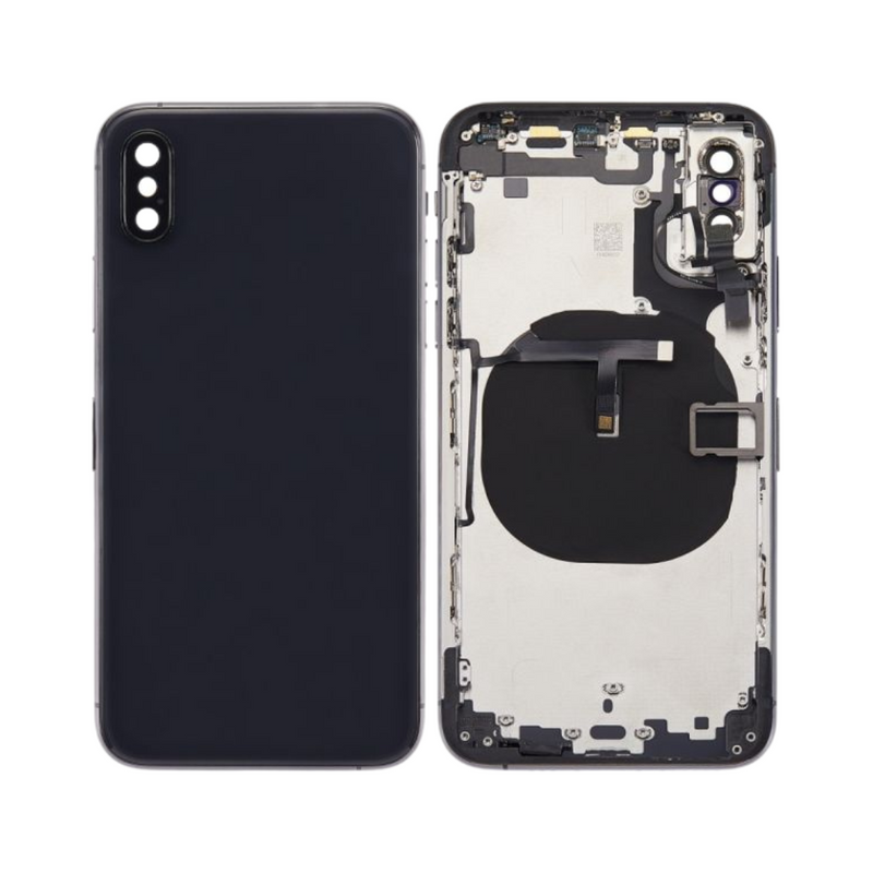 OEM Pulled iPhone XS Housing (B Grade) with Small Parts Installed - Space Grey (with logo)