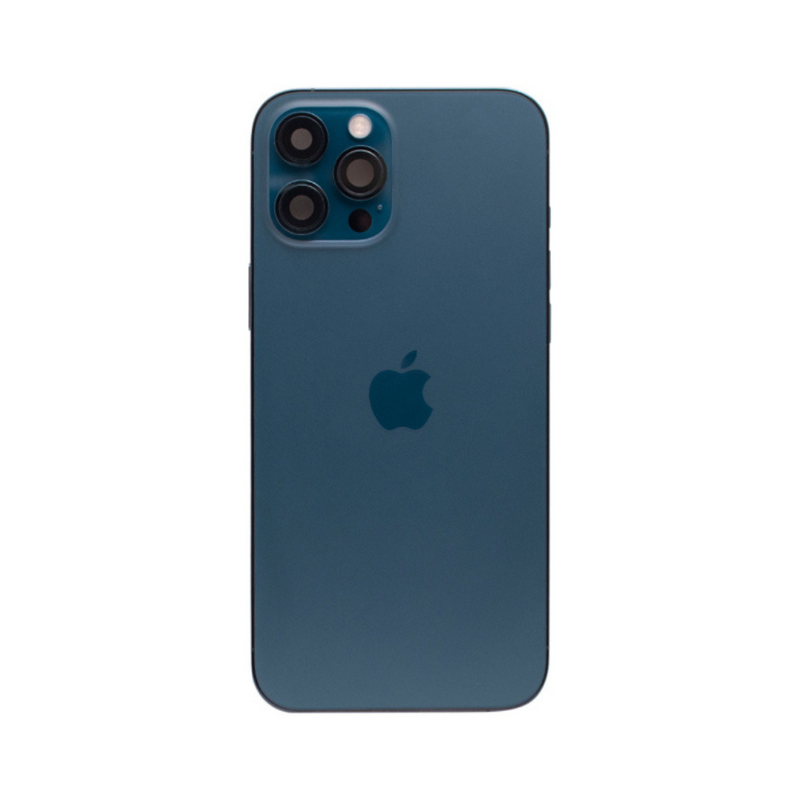 OEM Pulled iPhone 12 Pro Housing (A Grade) with Small Parts Installed - Pacific Blue (with logo)