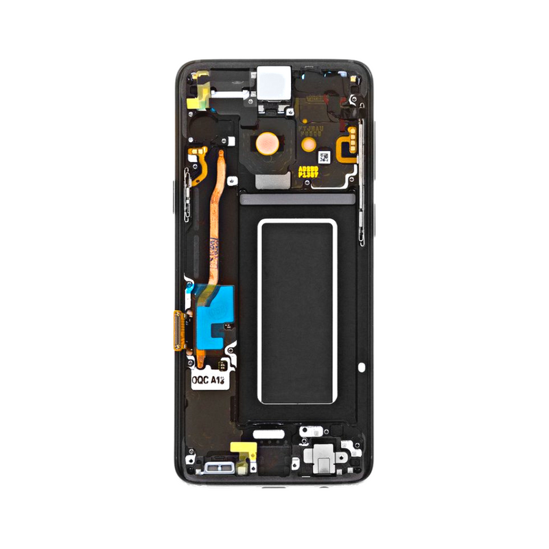 Samsung Galaxy S9 - OLED Assembly with Frame (Compatible with all carriers) Midnight Black (Glass Change)