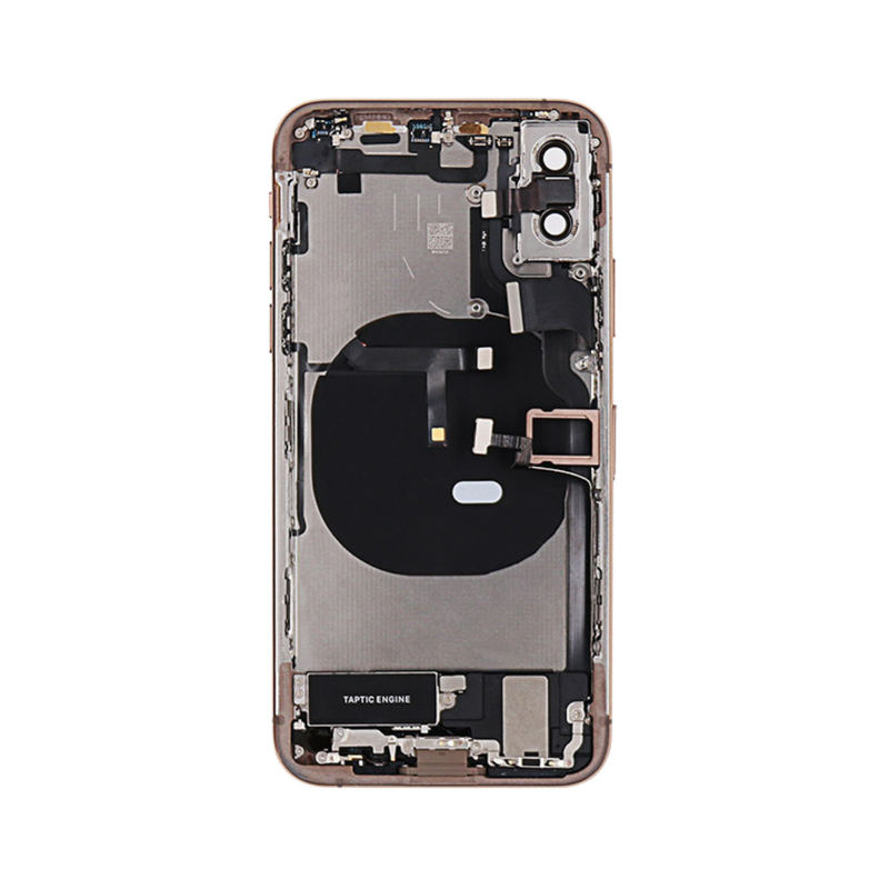 OEM Pulled iPhone XS Housing (B Grade) with Small Parts Installed - Gold (with logo)