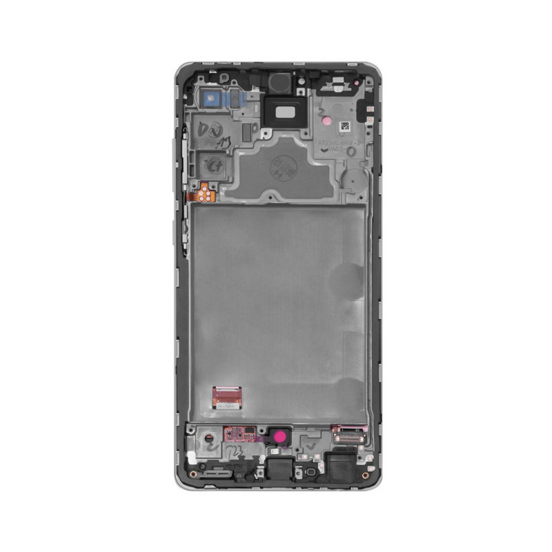 Samsung Galaxy A72 - OLED Screen Assembly with Frame - Black (Glass Change)