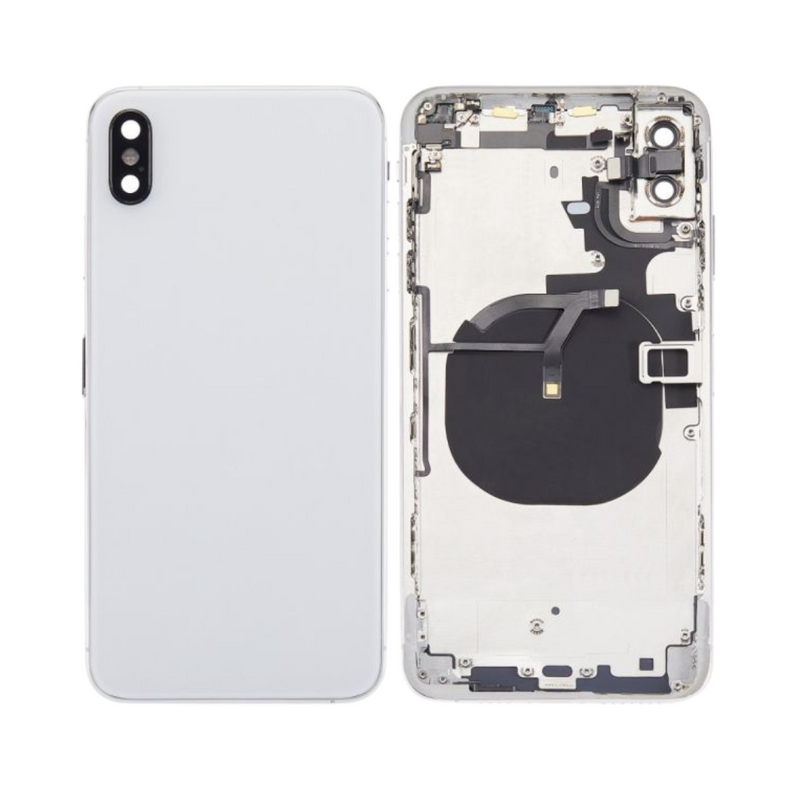 OEM Pulled iPhone XS Max Housing (A Grade) with Small Parts Installed - Silver (with logo)