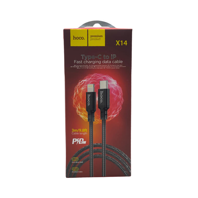 Hoco X14 Premium 20W Fast Charging Data Cable (3m)