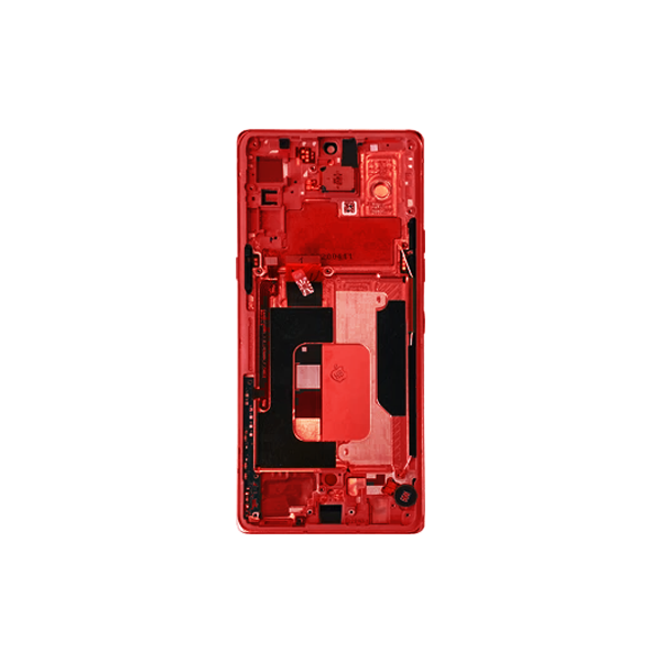 LG Velvet 5G OLED Assembly - Original with Frame (Red)