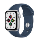 Apple Watch Series SE Silver Aluminum Case Abyss Blue Sport Band - 44mm - GPS  - Brand New