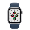 Apple Watch Series SE Silver Aluminum Case Abyss Blue Sport Band - 44mm - GPS  - Brand New