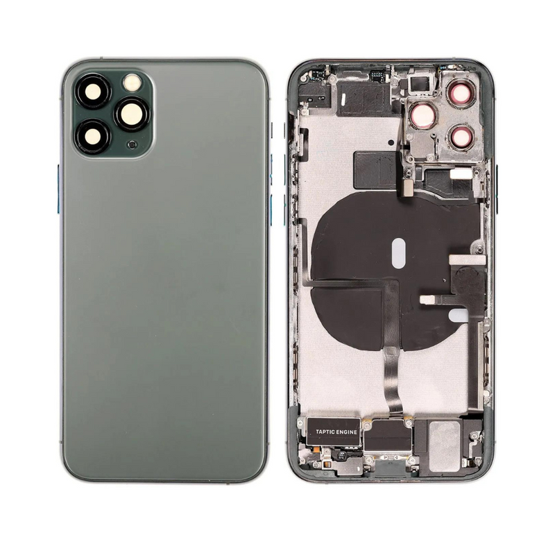 OEM Pulled iPhone 11 Pro Max Housing (A Grade) with Small Parts Installed - Midnight Green (with logo)