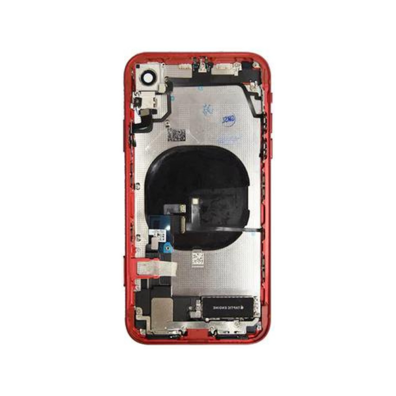 OEM Pulled iPhone XR Housing (B Grade) with Small Parts Installed - Red (with logo)