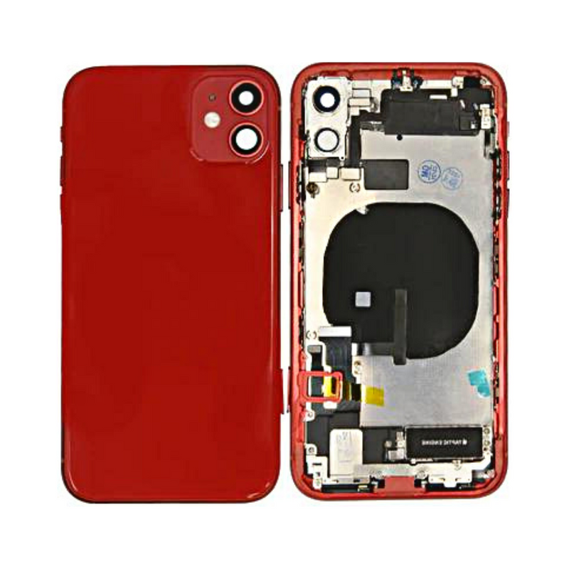 OEM Pulled iPhone 11 Housing (B Grade) with Small Parts Installed - Red (with logo)