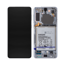 Samsung Galaxy S21 - OLED Screen Assembly with Frame Phantom White (Service Pack)