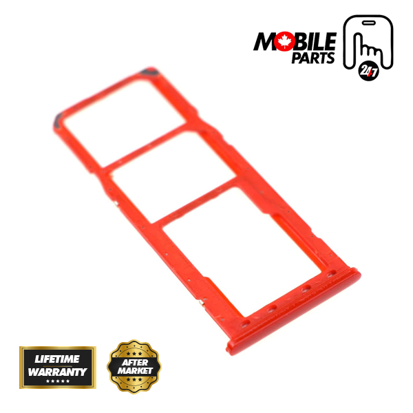 Samsung Galaxy A20s Dual Sim Tray - Aftermarket (Red)