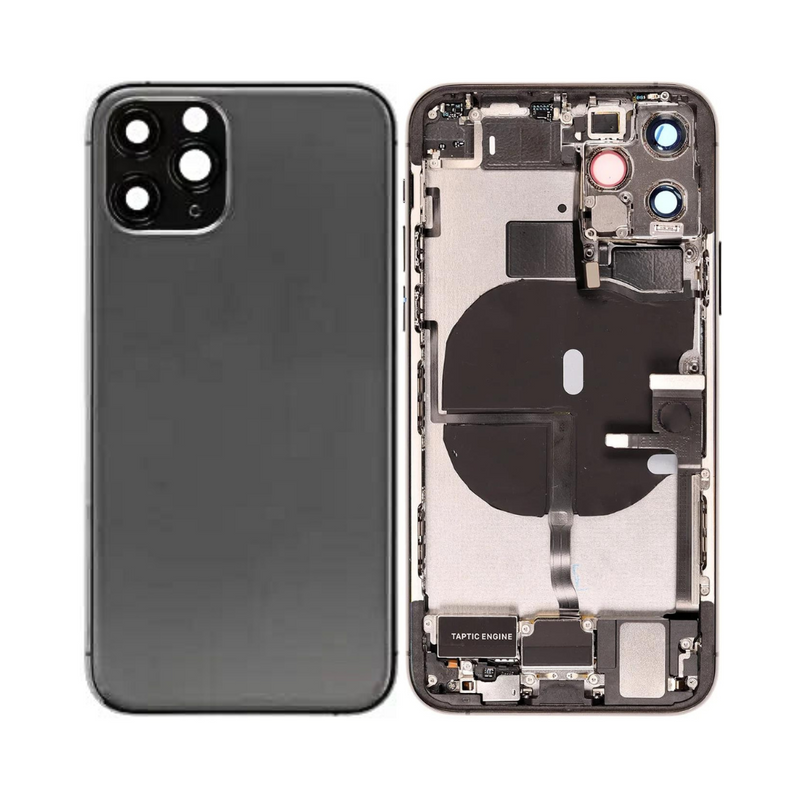 OEM Pulled iPhone 11 Pro Max Housing (A Grade) with Small Parts Installed - Space Grey (with logo)