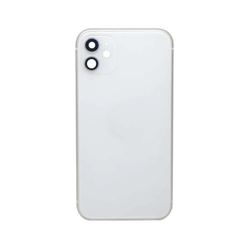 OEM Pulled iPhone 12  Housing (A Grade) with Small Parts Installed - White (with logo)