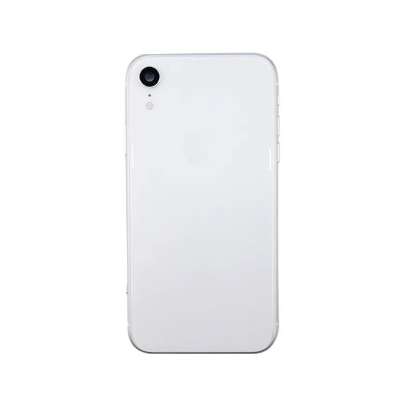 OEM Pulled iPhone XR Housing (B Grade) with Small Parts Installed - White (with logo)