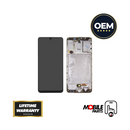 Samsung Galaxy A31 - OLED Assembly with Frame - Black (Glass Change)