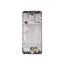 Samsung Galaxy A31 - OLED Assembly with Frame - Black (Glass Change)