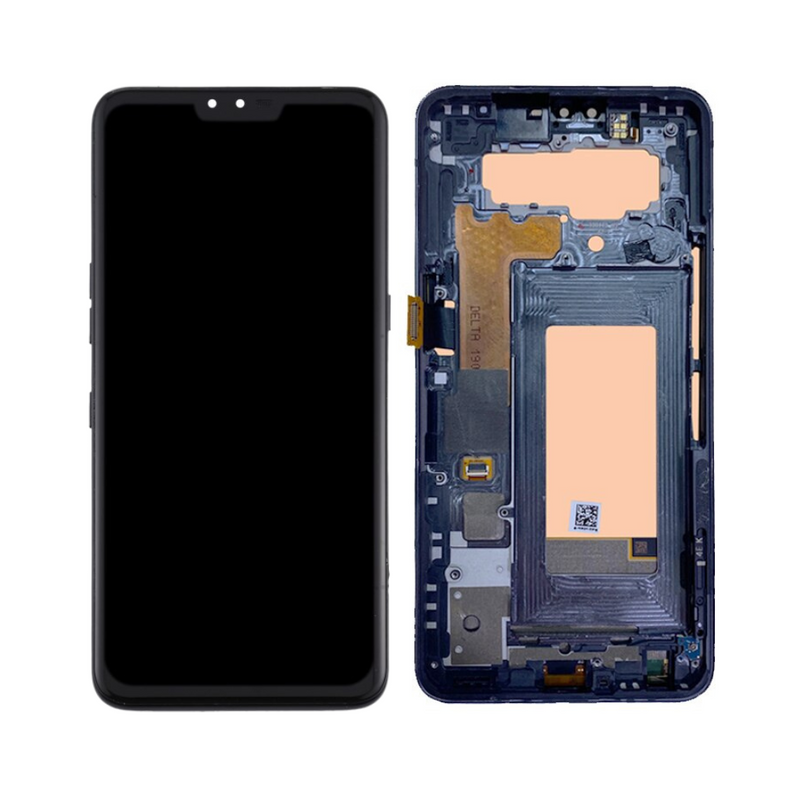 LG V50 LCD Assembly - Original with Frame (Black)