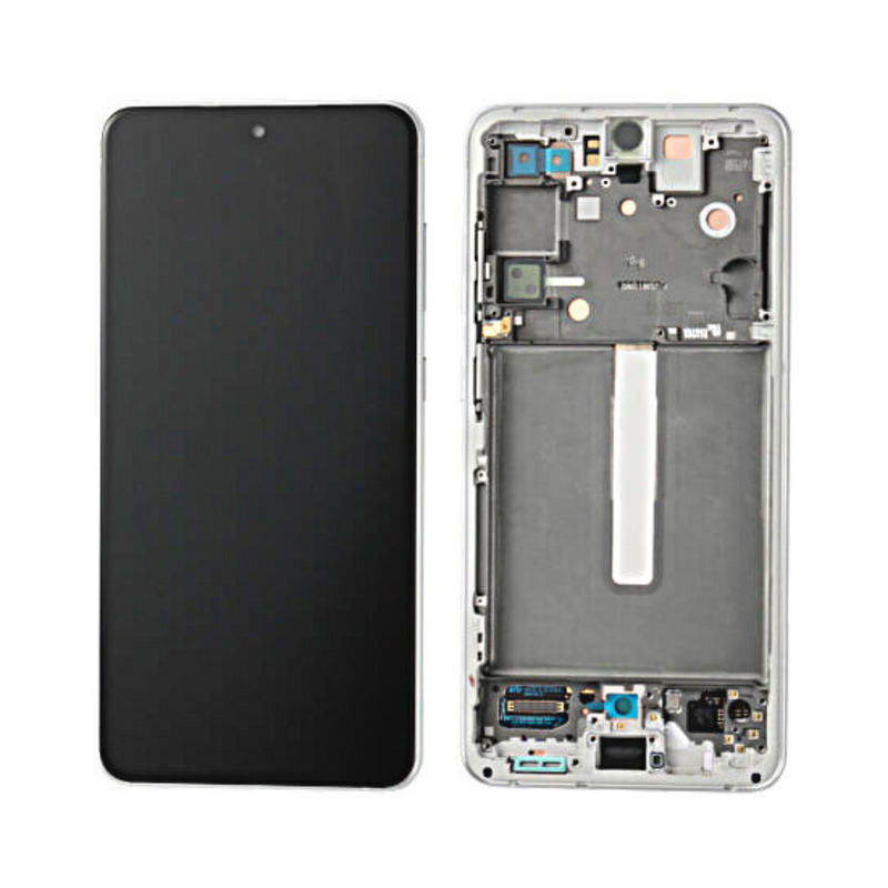 Samsung Galaxy S21 FE - OLED Assembly with frame White (Glass Change)