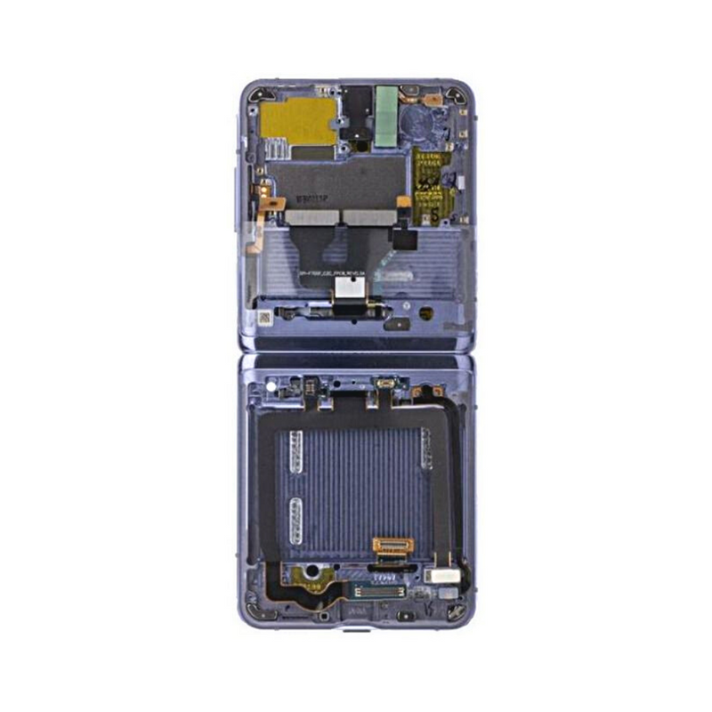 Samsung Galaxy Z Flip 4G - OLED Assembly with Frame Black (Service Pack)