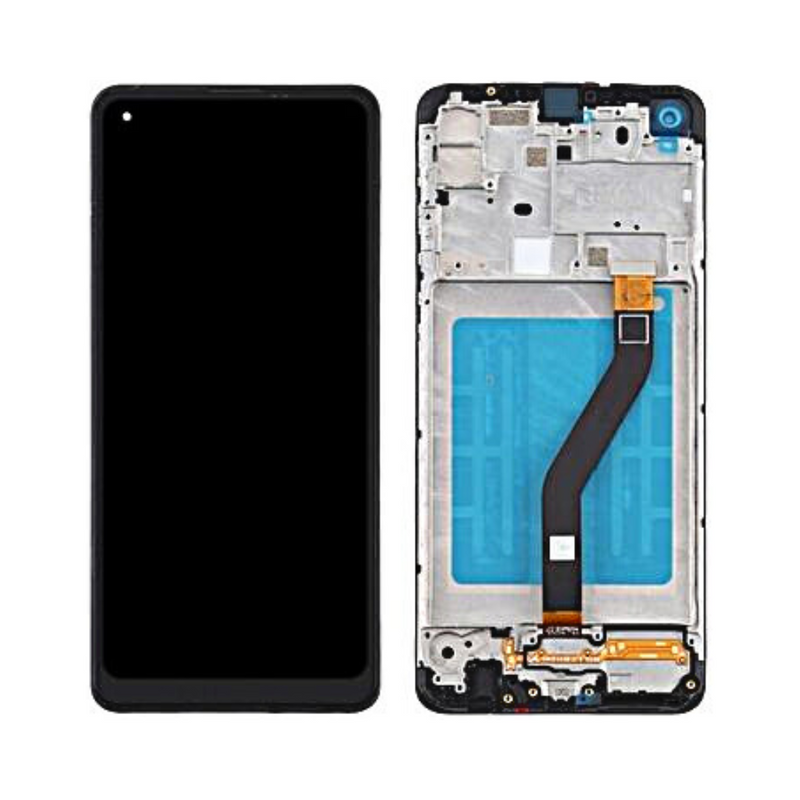 Samsung Galaxy A21 - OLED Screen Assembly with Frame Black (Service Pack)