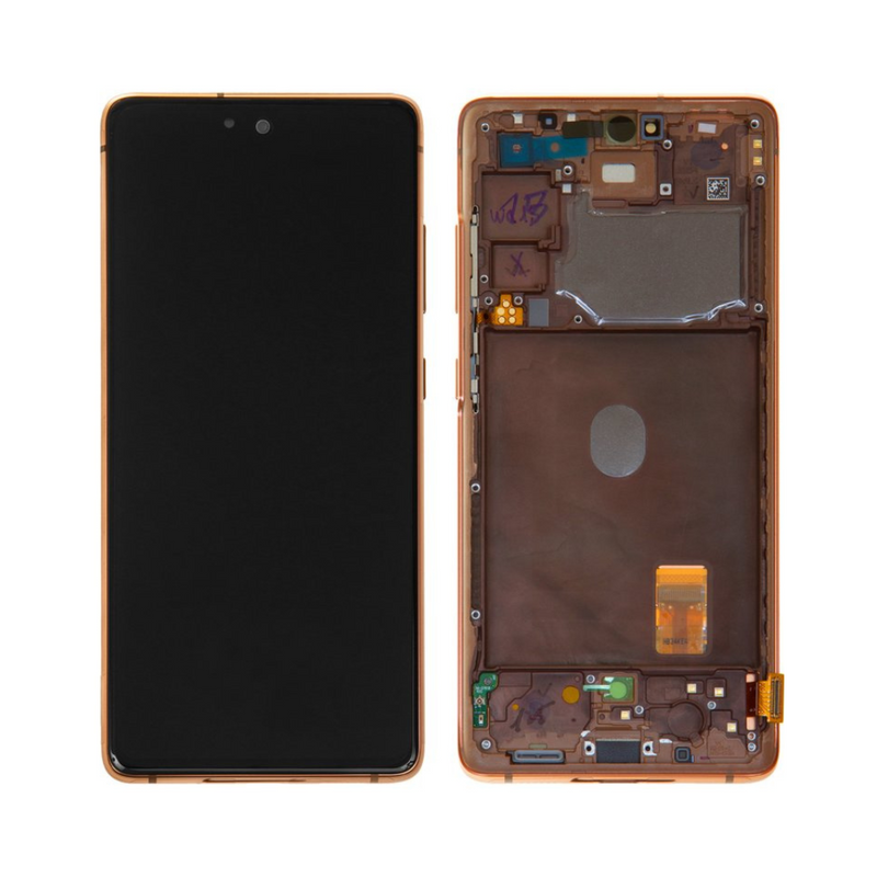 Samsung Galaxy S20 FE 5G - OLED Assembly with frame Cloud Orange (Service Pack)