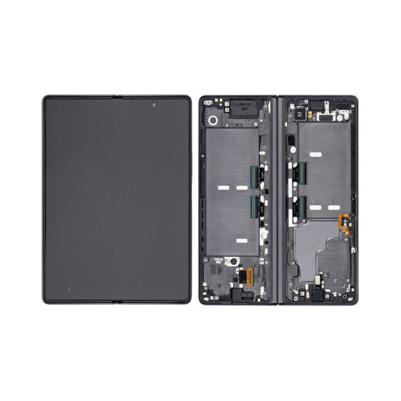 Samsung Galaxy Z Fold 2 - OLED Assembly with Frame Black (Service Pack)