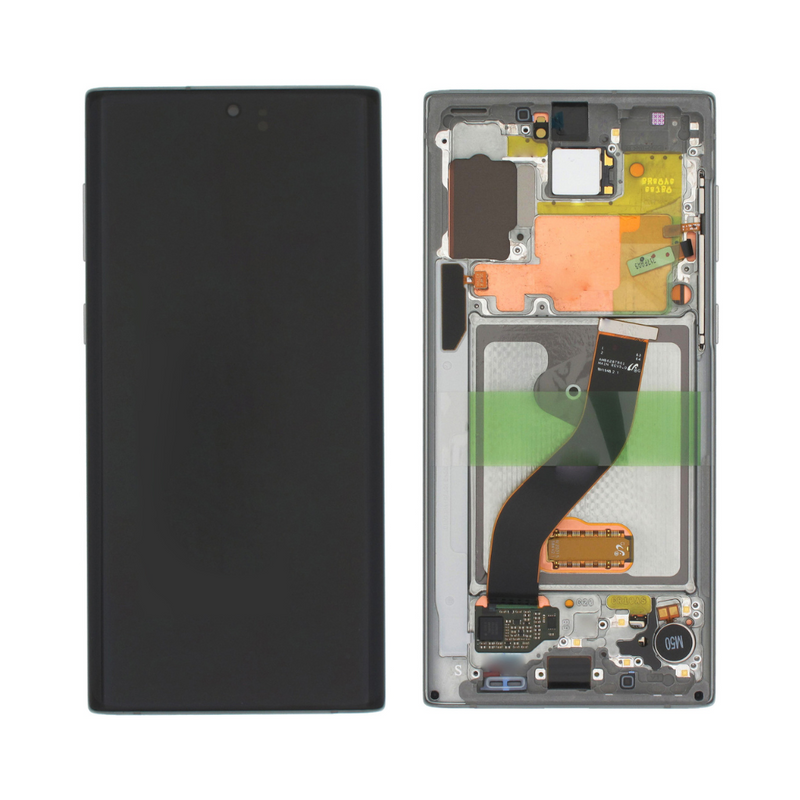 Samsung Galaxy Note 10 Plus - OLED Assembly with frame Aura Glow (Service Pack)