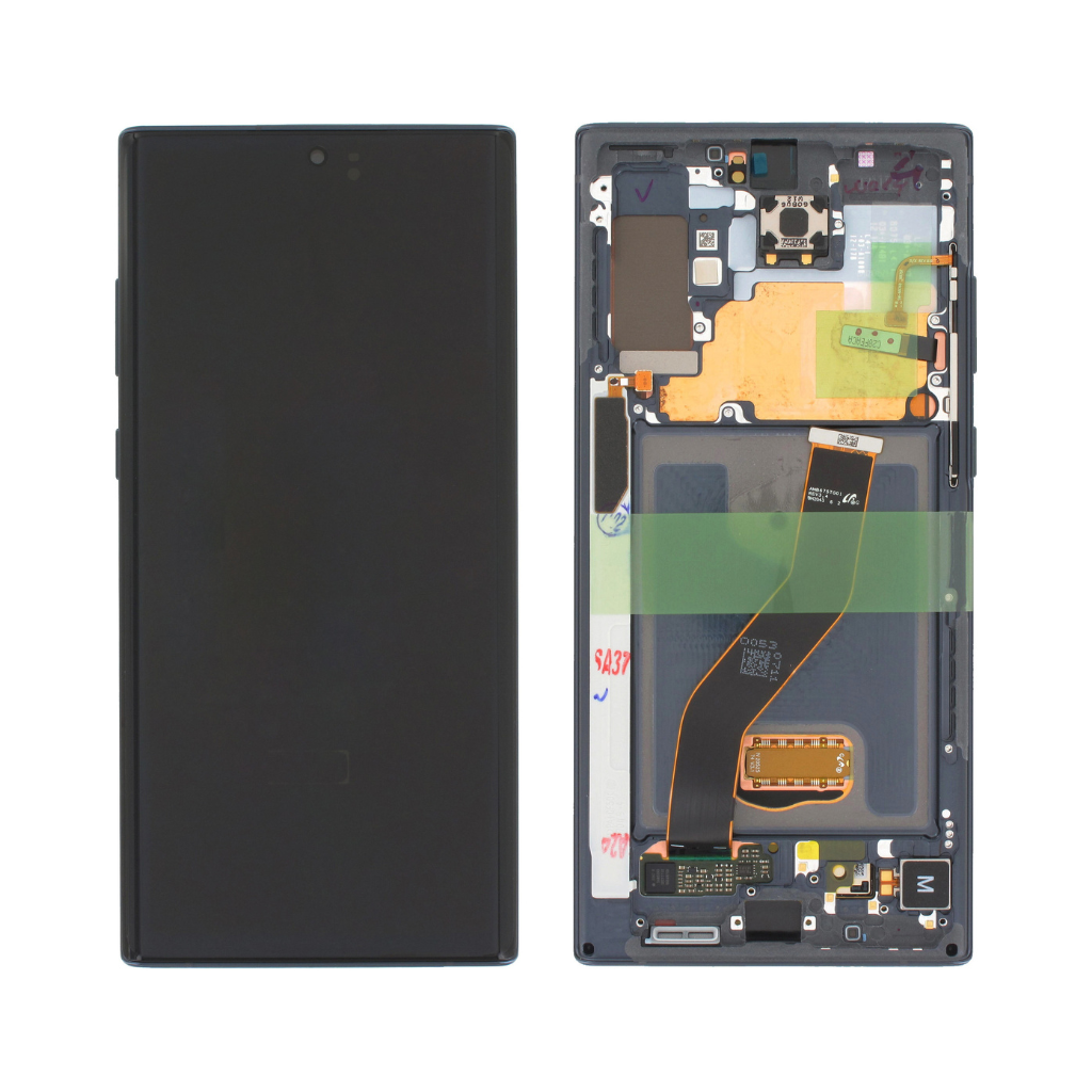Samsung Galaxy Note 10 Plus - OLED Assembly with frame Aura Black (Ser