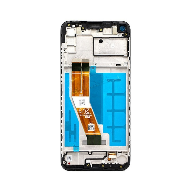 Samsung Galaxy A11 - OLED Screen Assembly with Frame Black (Service Pack)