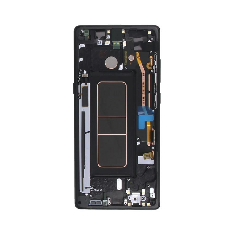 Samsung Galaxy Note 8 - OLED Assembly with frame Midnight Black (Service Pack)