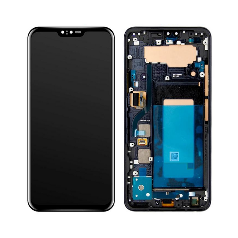 LG V40 LCD Assembly - Original with Frame (Black)