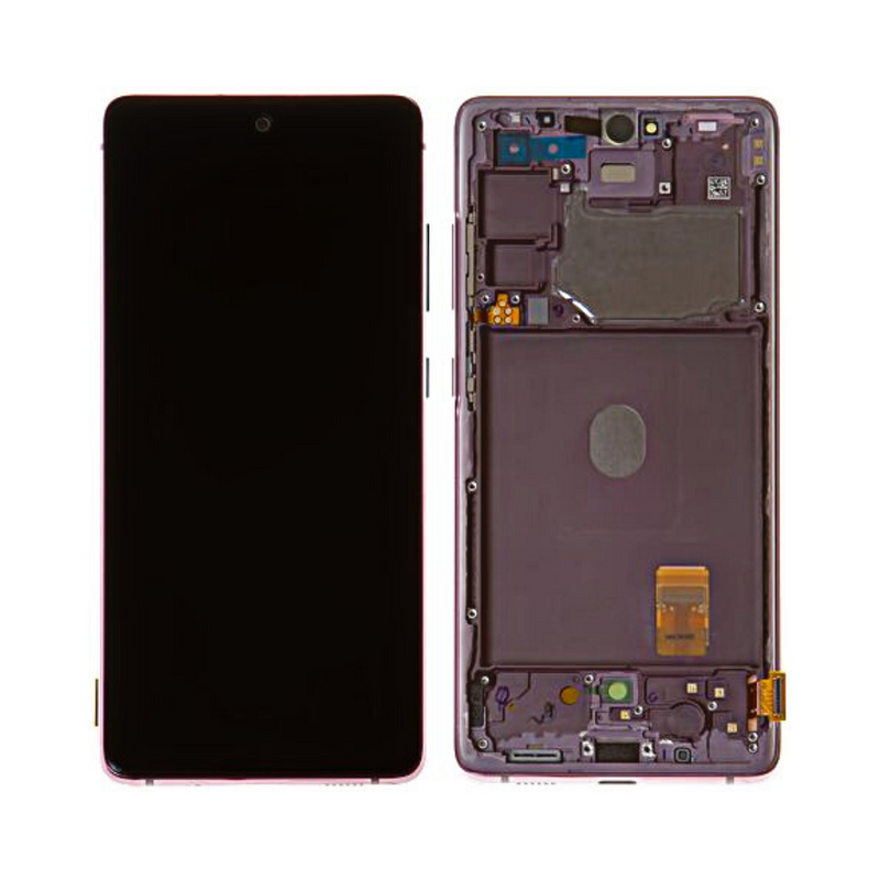 Samsung Galaxy S20 FE 5G - OLED Assembly with frame Cloud Lavender (Service Pack)