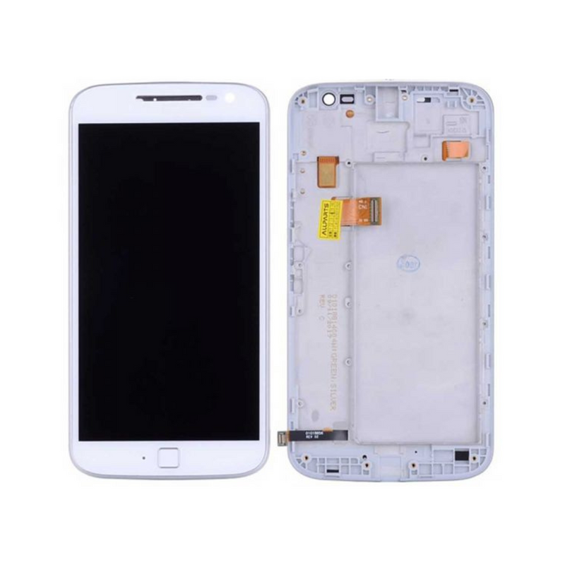 Motorola Moto G4 Plus LCD Assembly - Original with Frame (White)