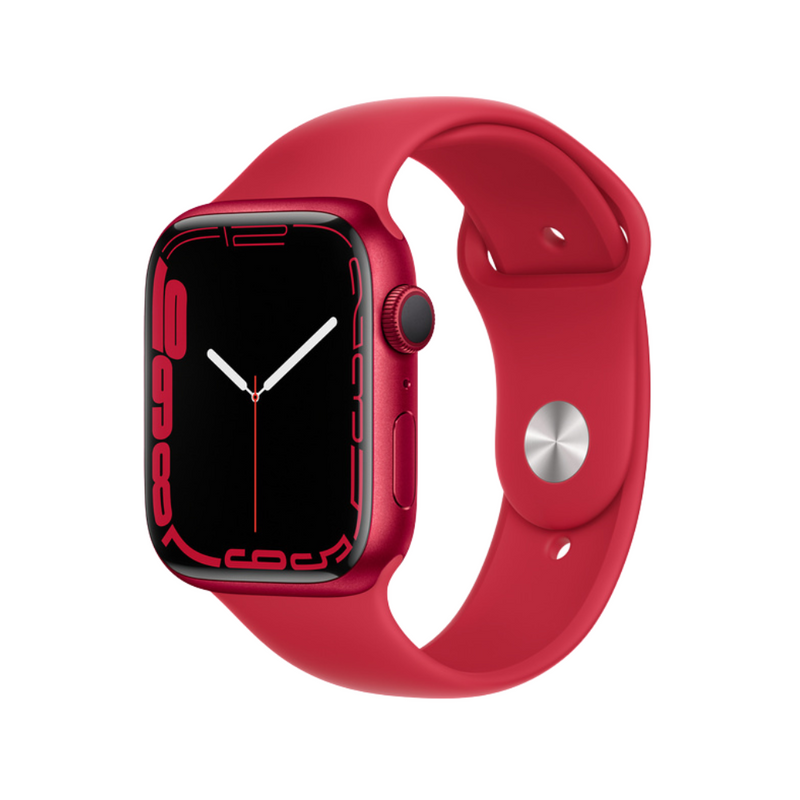 Apple Watch Series 7 Red Aluminum Case with Abyss Red Sport Band - 45mm