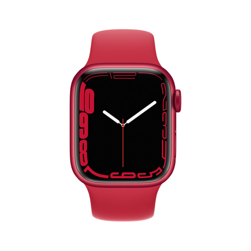 Apple Watch Series 7 Red Aluminum Case with Abyss Red Sport Band - 45mm