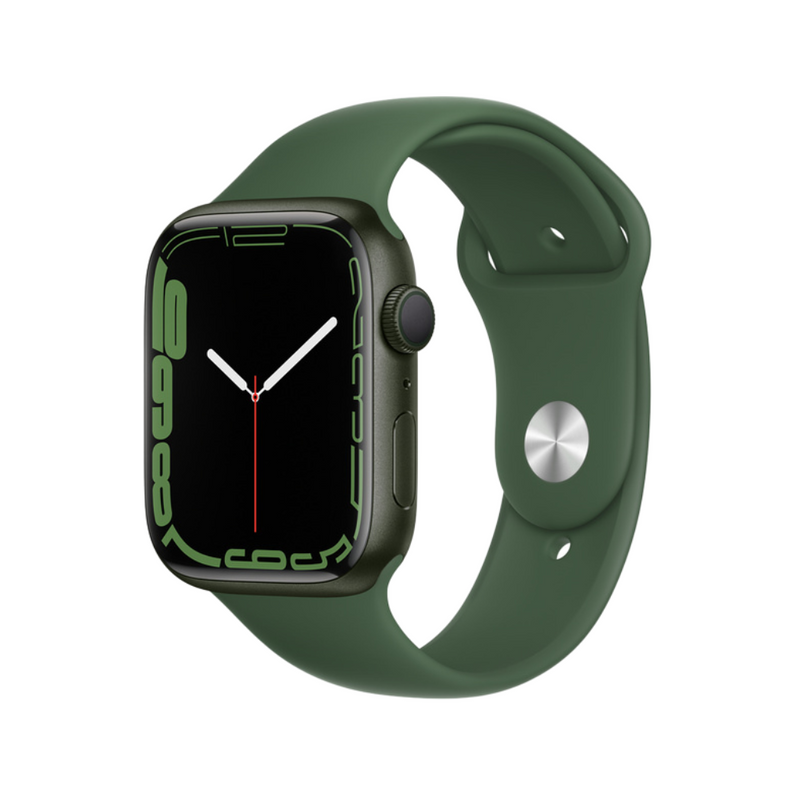 Apple Watch Series 7 Green Aluminum Case with Clover Sport Band - 45mm