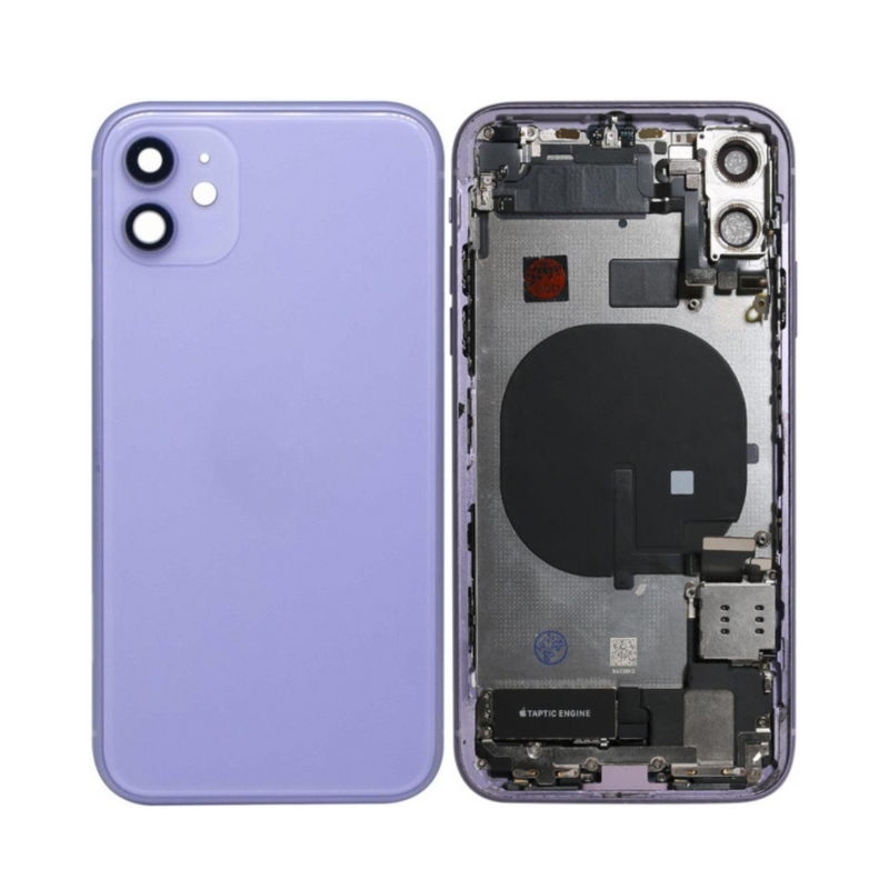 OEM Pulled iPhone 12 Housing (A Grade) with Small Parts Installed - Purple (with logo)