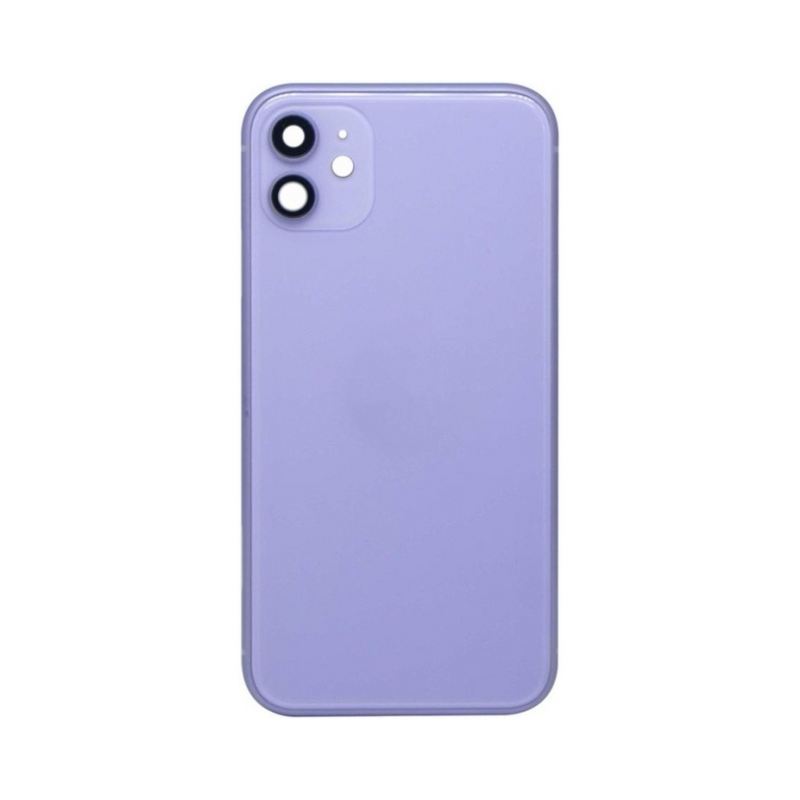 OEM Pulled iPhone 11 Housing (B Grade) with Small Parts Installed - Purple (with logo)